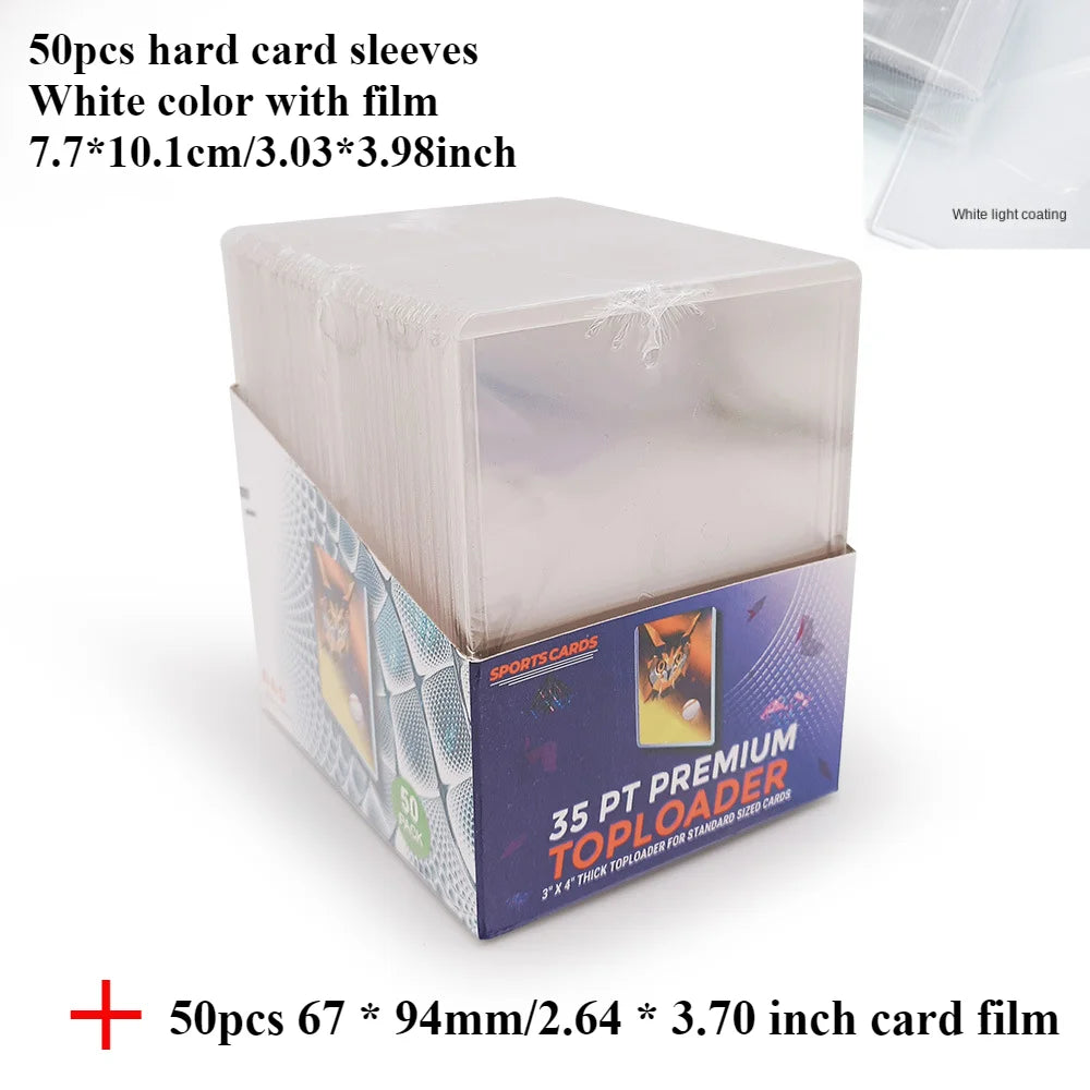 3"X4" Card Sleeves Top Loaders Baseball Trading Sports Football Card Protectors Hard Plastic Toploader Cards Holder Penny Sleeve