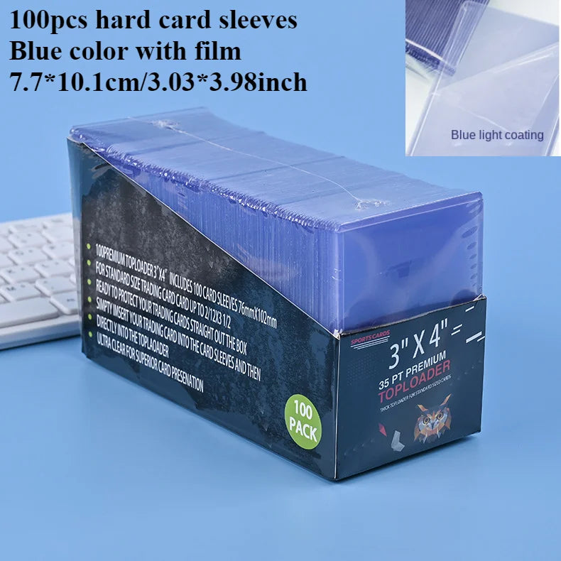 3"X4" Card Sleeves Top Loaders Baseball Trading Sports Football Card Protectors Hard Plastic Toploader Cards Holder Penny Sleeve