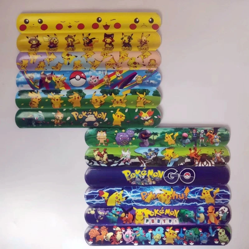 Pokemon Slap Snap Wrap Bracelet Pikachu Wristbands Anime