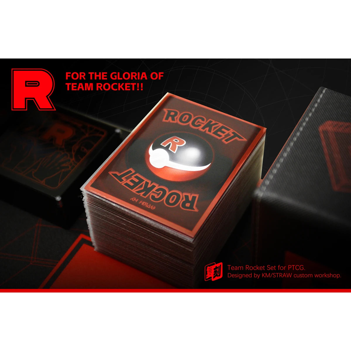 580X300X2Mm Diy Ptcg Giovanni Mewtwo Single Player Card Battle Mat Rocket Team Board Game Card Battle Table Mat Anime Card Gift