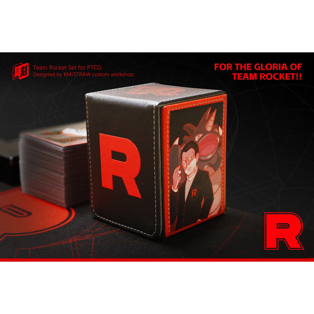 580X300X2Mm Diy Ptcg Giovanni Mewtwo Single Player Card Battle Mat Rocket Team Board Game Card Battle Table Mat Anime Card Gift