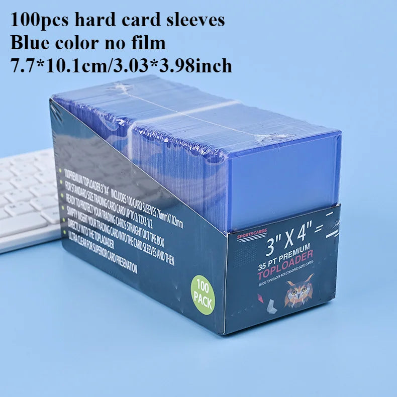 3"X4" Card Sleeves Top Loaders Baseball Trading Sports Football Card Protectors Hard Plastic Toploader Cards Holder Penny Sleeve