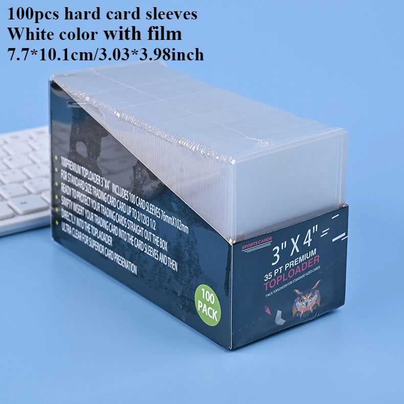 3"X4" Card Sleeves Top Loaders Baseball Trading Sports Football Card Protectors Hard Plastic Toploader Cards Holder Penny Sleeve