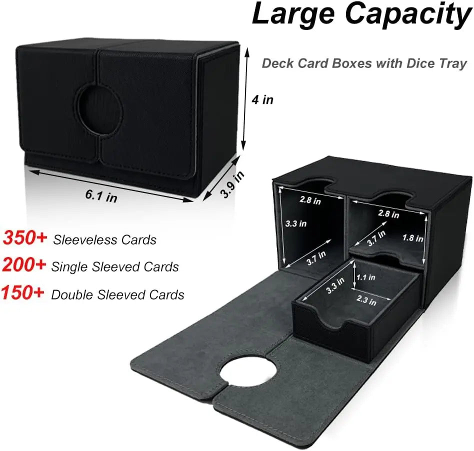 Card Deck Box Organizer Holder Storage Hobbies for Commander m tg Card Carrying Organiser Case Leather Card Deck Storage Box