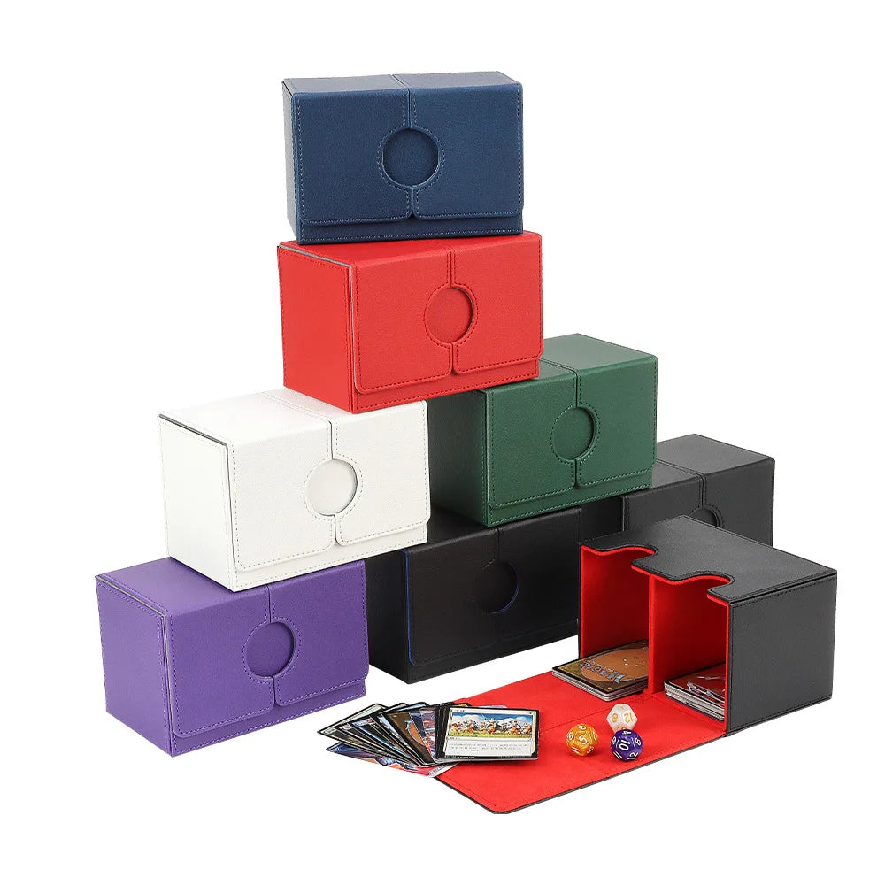 Card Deck Box Organizer Holder Storage Hobbies for Commander m tg Card Carrying Organiser Case Leather Card Deck Storage Box