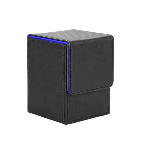 Card Deck Box holds 100+ single Sleeved Cards waterproof PU Leather card box storage can hold 100+double-layer protection cards