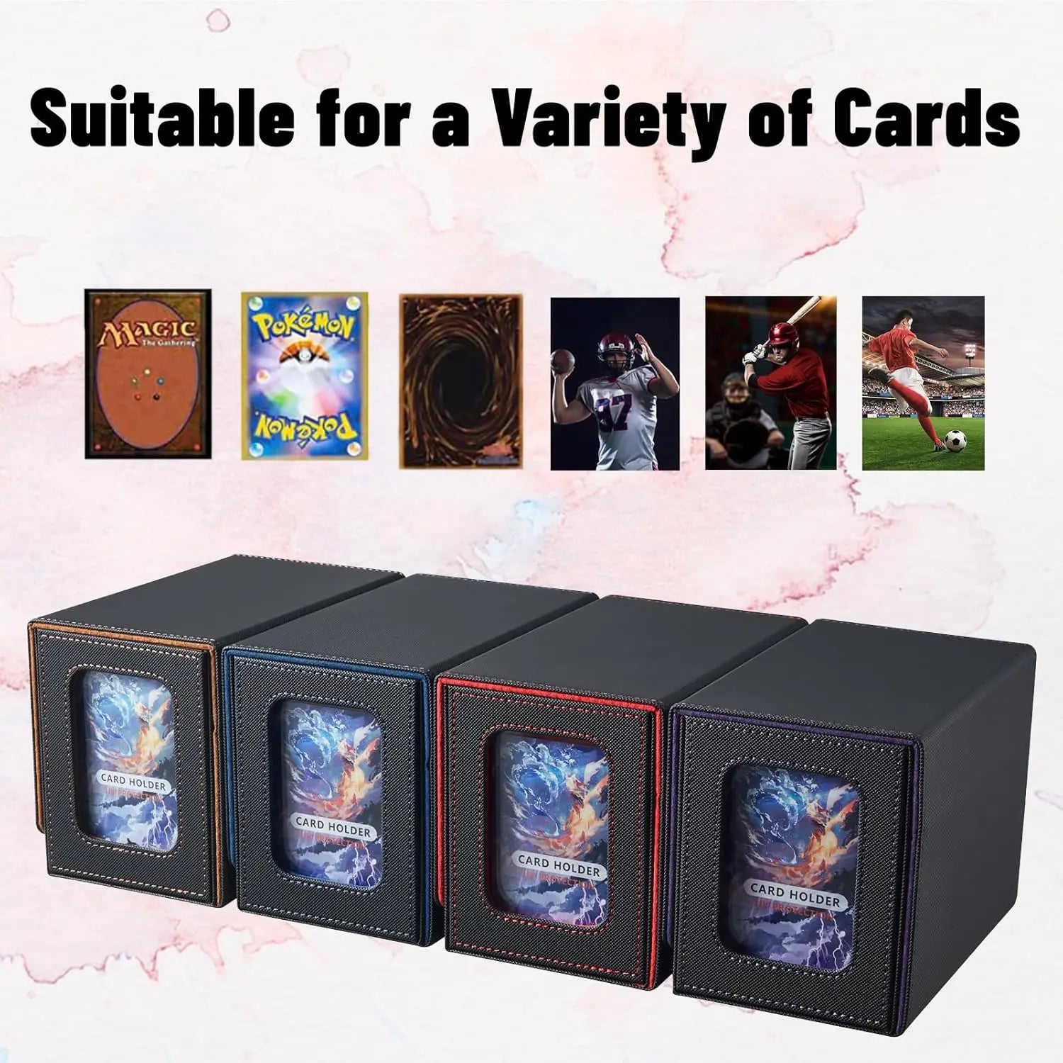 Card Deck Box Organizer Holder Storage Hobbies for Commander m tg Card Carrying Organiser Case Leather Card Deck Storage Box