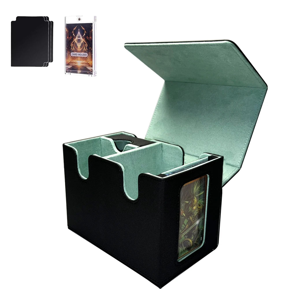 Card Deck Box Organizer Holder Storage Hobbies for Commander m tg Card Carrying Organiser Case Leather Card Deck Storage Box