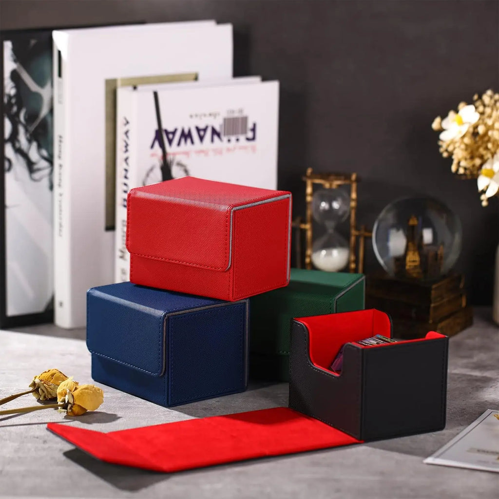 Card Deck Box Organizer Holder Storage Hobbies for Commander m tg Card Carrying Organiser Case Leather Card Deck Storage Box