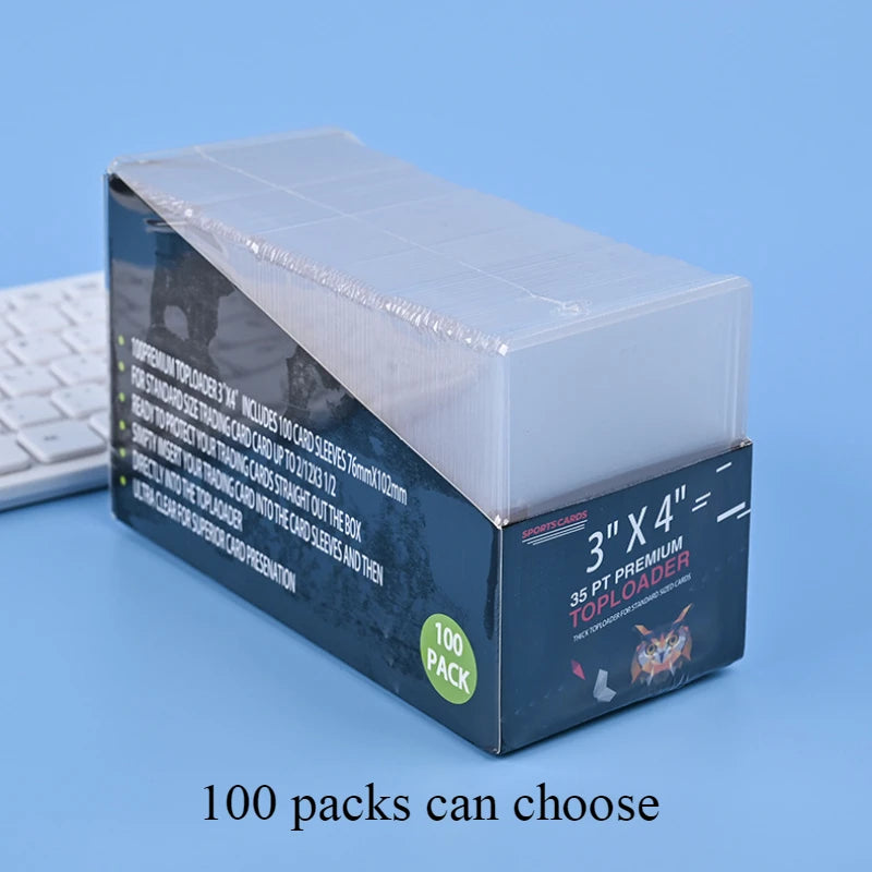 3"X4" Card Sleeves Top Loaders Baseball Trading Sports Football Card Protectors Hard Plastic Toploader Cards Holder Penny Sleeve