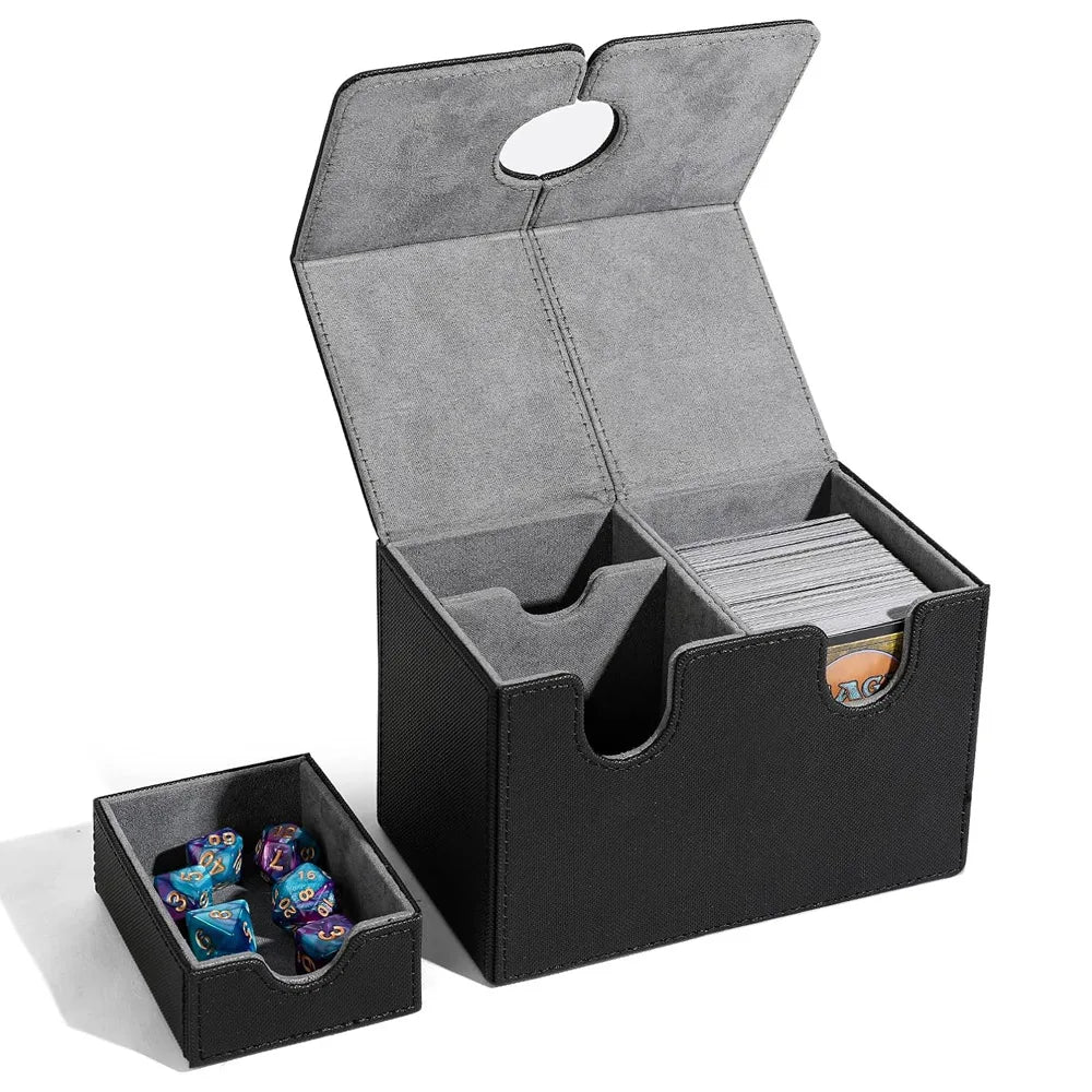 Card Deck Box Organizer Holder Storage Hobbies for Commander m tg Card Carrying Organiser Case Leather Card Deck Storage Box