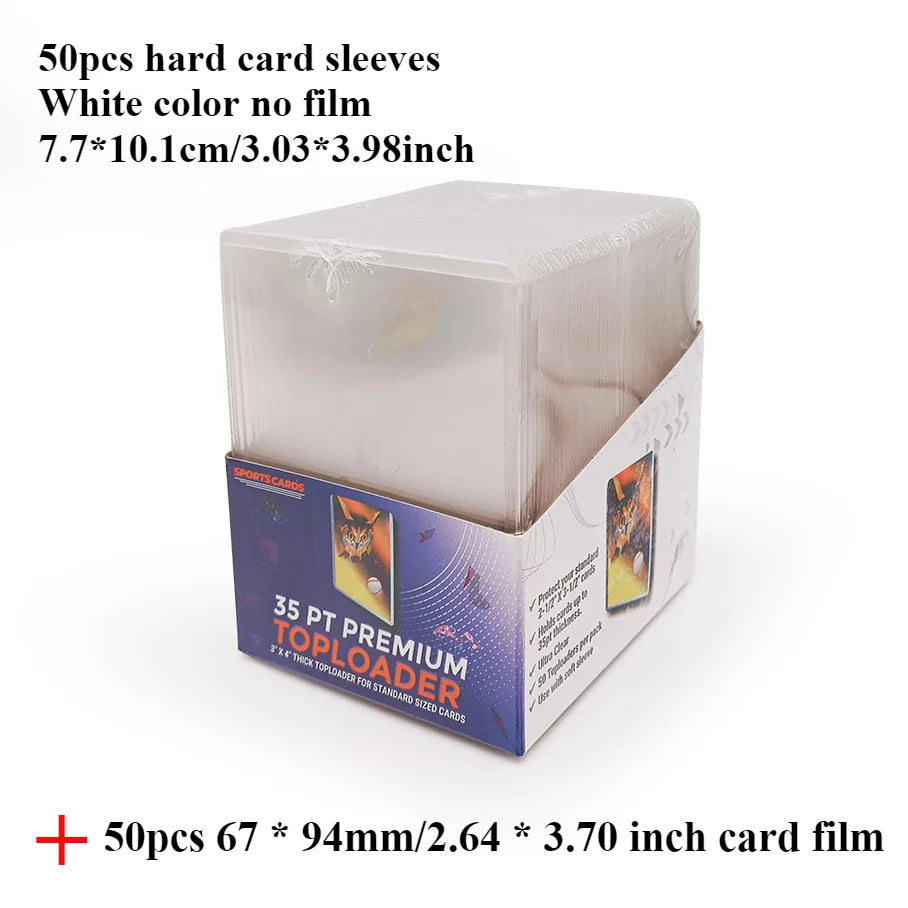 3"X4" Card Sleeves Top Loaders Baseball Trading Sports Football Card Protectors Hard Plastic Toploader Cards Holder Penny Sleeve
