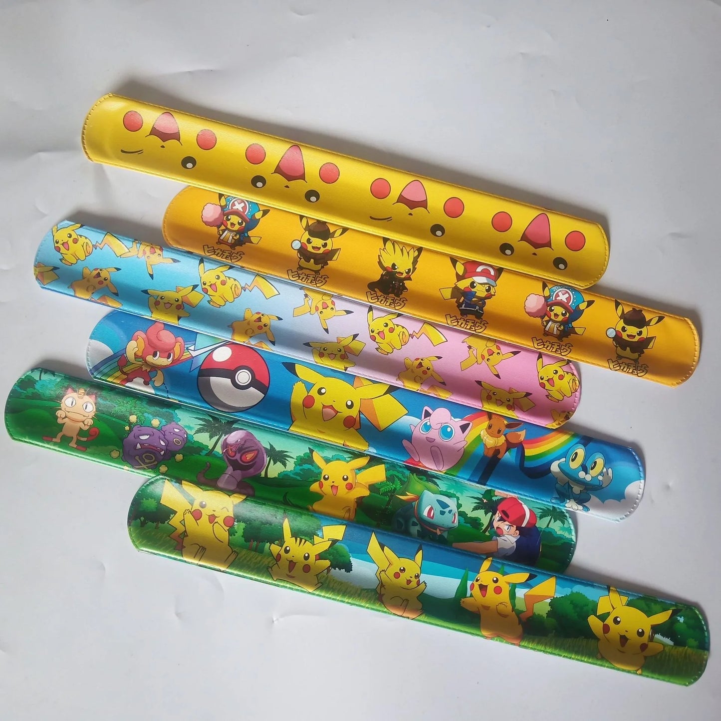 Pokemon Slap Snap Wrap Bracelet Pikachu Wristbands Anime