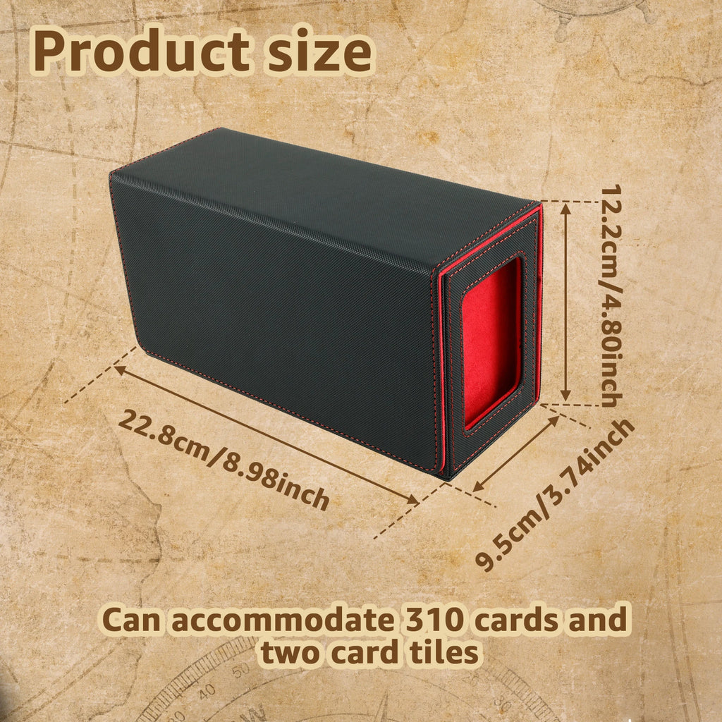 Card Deck Storage Box Large Capacity TCG MTG Durable Baseball Card Board Games Holder Magic Commander Deck Box with Dice Tray