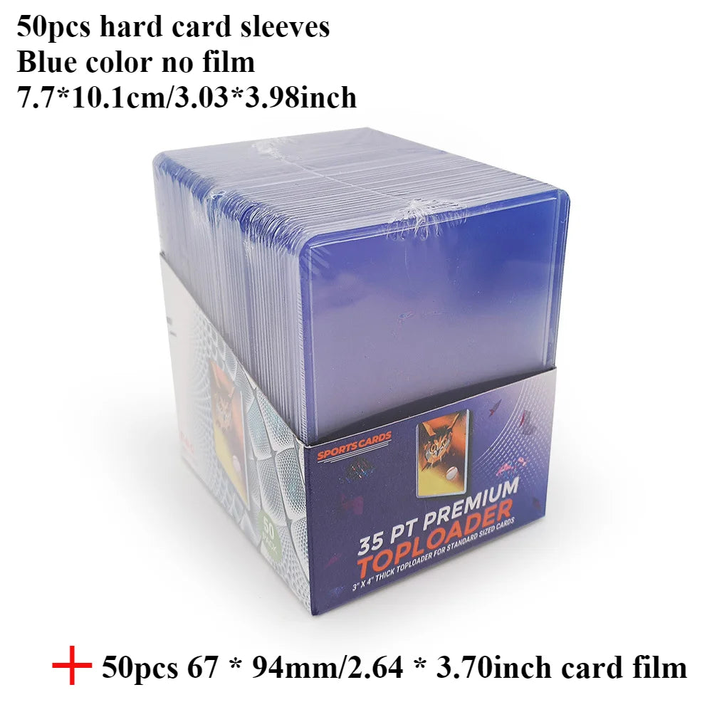 3"X4" Card Sleeves Top Loaders Baseball Trading Sports Football Card Protectors Hard Plastic Toploader Cards Holder Penny Sleeve