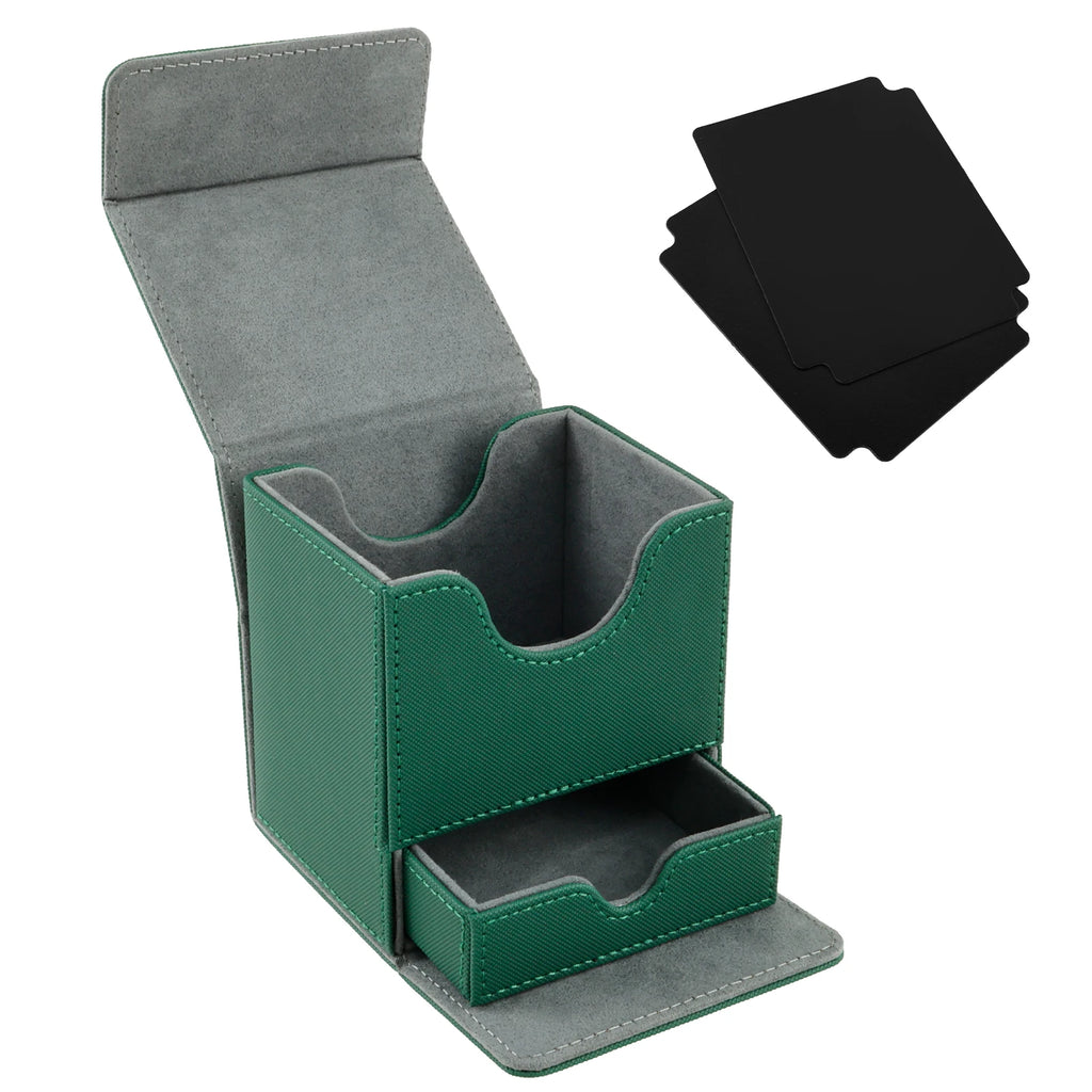 Card Deck Storage Box Large Capacity TCG MTG Durable Baseball Card Board Games Holder Magic Commander Deck Box with Dice Tray