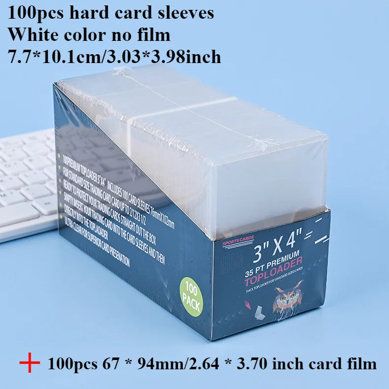3"X4" Card Sleeves Top Loaders Baseball Trading Sports Football Card Protectors Hard Plastic Toploader Cards Holder Penny Sleeve