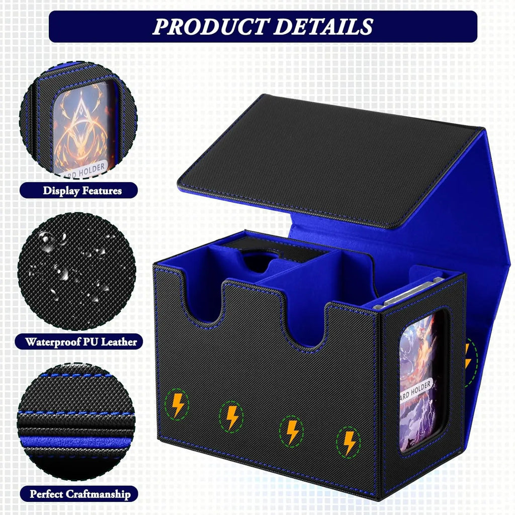 Card Deck Box Organizer Holder Storage Hobbies for Commander m tg Card Carrying Organiser Case Leather Card Deck Storage Box