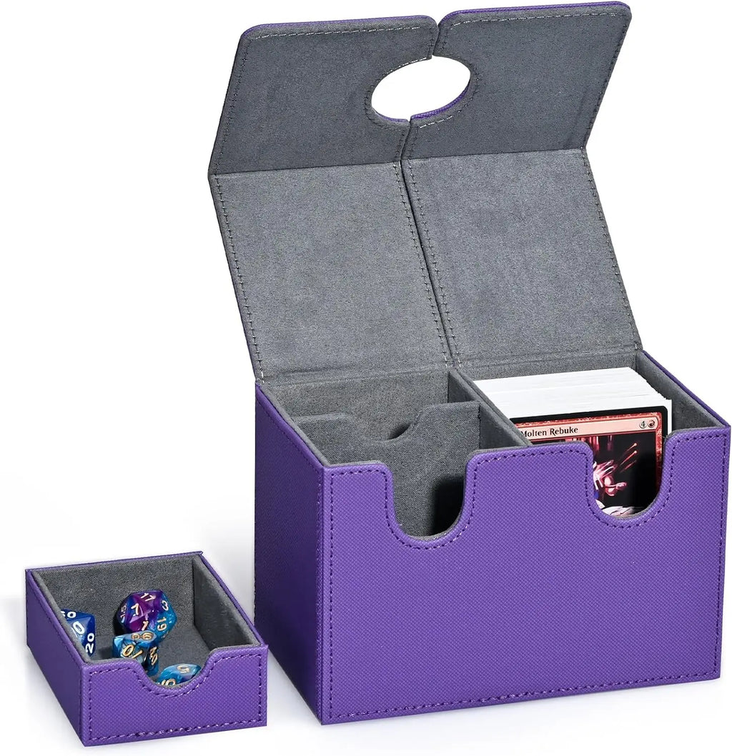 Card Deck Box Organizer Holder Storage Hobbies for Commander m tg Card Carrying Organiser Case Leather Card Deck Storage Box