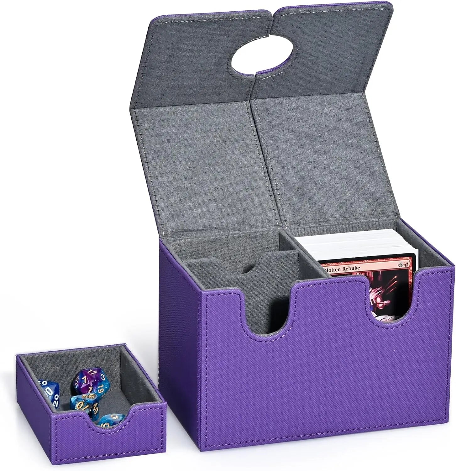 Card Deck Box Organizer Holder Storage Hobbies for Commander m tg Card Carrying Organiser Case Leather Card Deck Storage Box