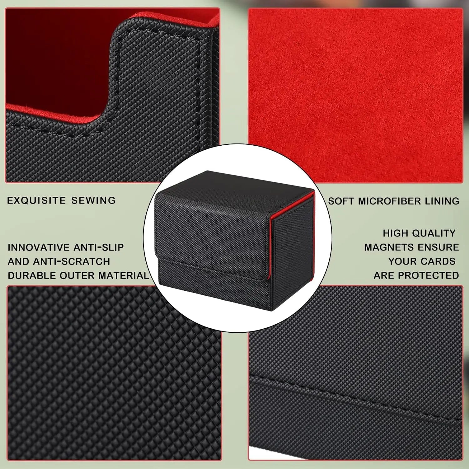 Card Deck Box Organizer Holder Storage Hobbies for Commander m tg Card Carrying Organiser Case Leather Card Deck Storage Box