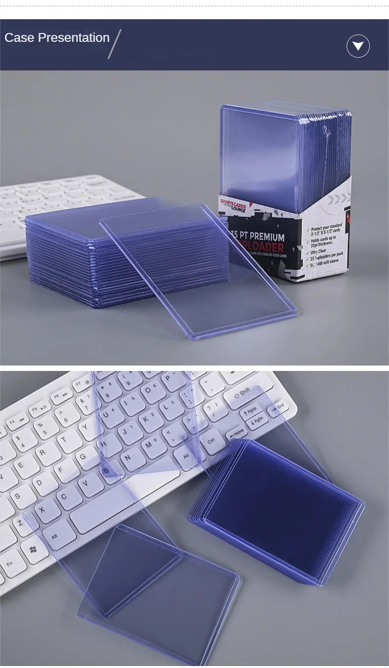 3"X4" Card Sleeves Top Loaders Baseball Trading Sports Football Card Protectors Hard Plastic Toploader Cards Holder Penny Sleeve