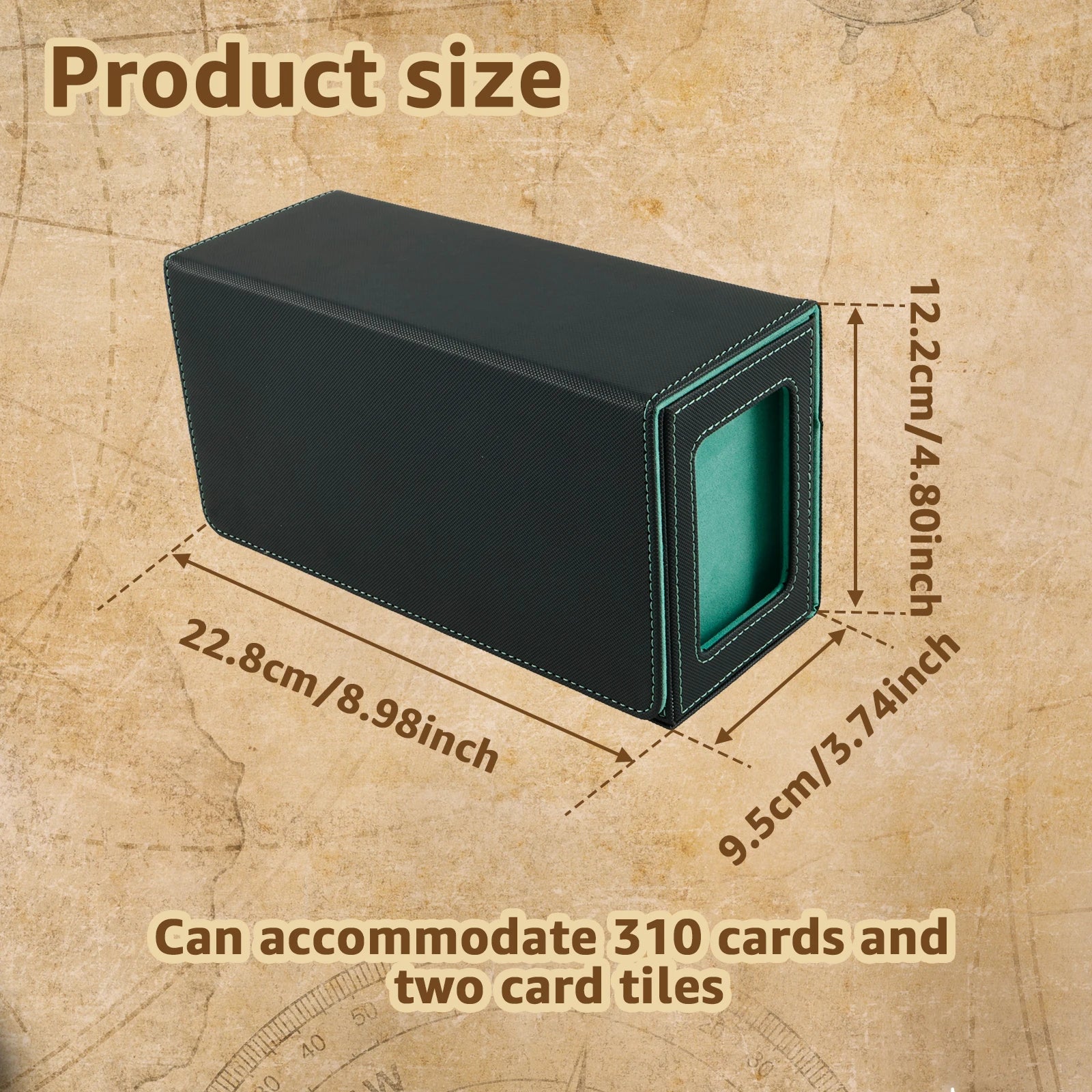 Card Deck Storage Box Large Capacity TCG MTG Durable Baseball Card Board Games Holder Magic Commander Deck Box with Dice Tray