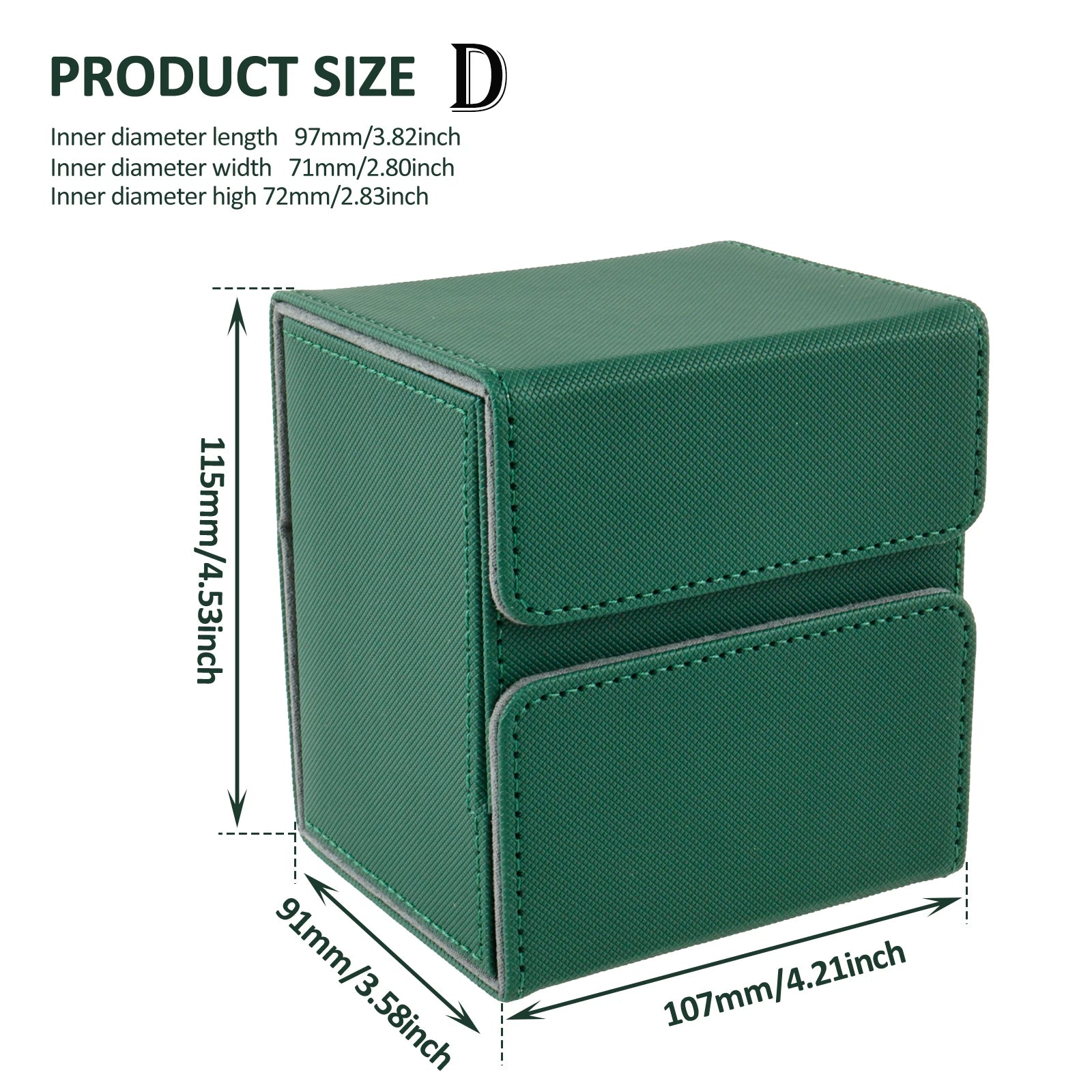 Card Deck Storage Box Large Capacity TCG MTG Durable Baseball Card Board Games Holder Magic Commander Deck Box with Dice Tray