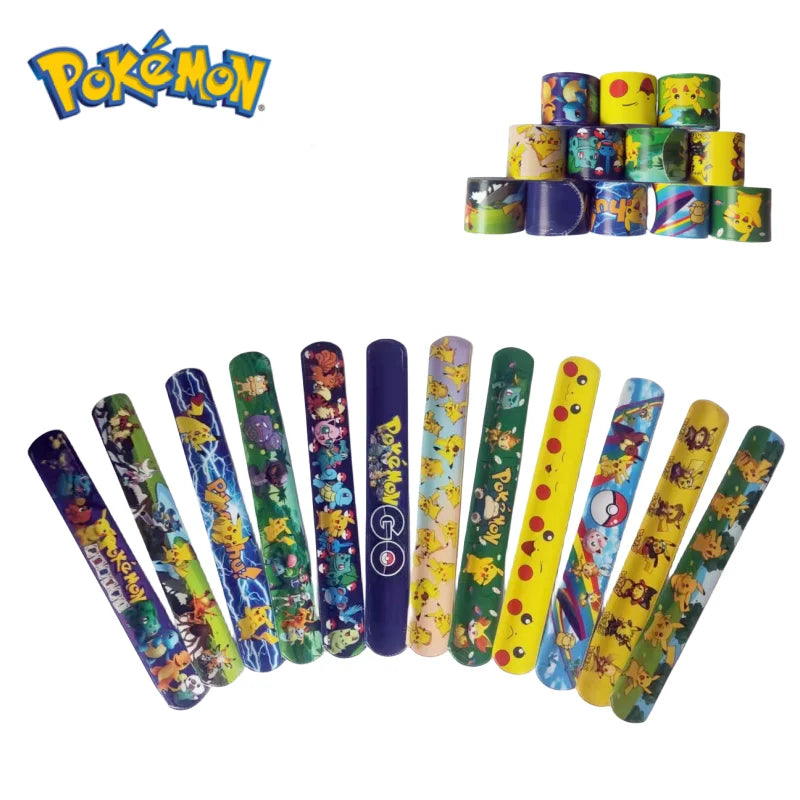 Pokemon Slap Snap Wrap Bracelet Pikachu Wristbands Anime